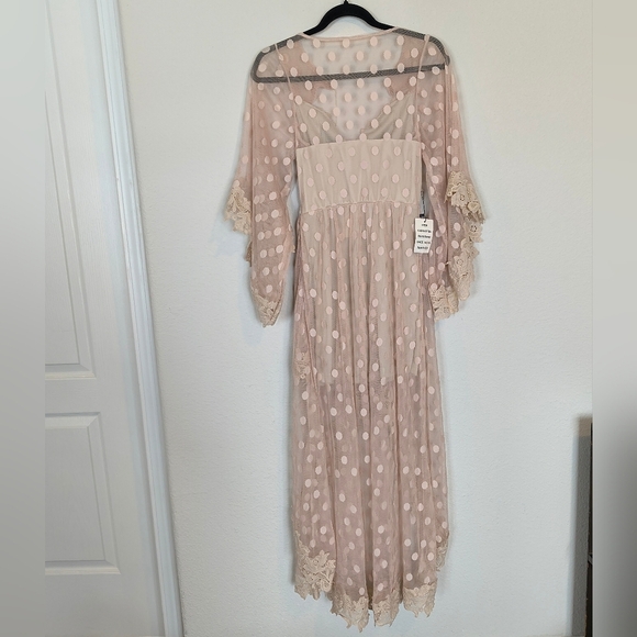 Joyfolie Gigi Lace Hi Low Fairy Dress in Oat Size XXS NWT - Picture 6 of 10